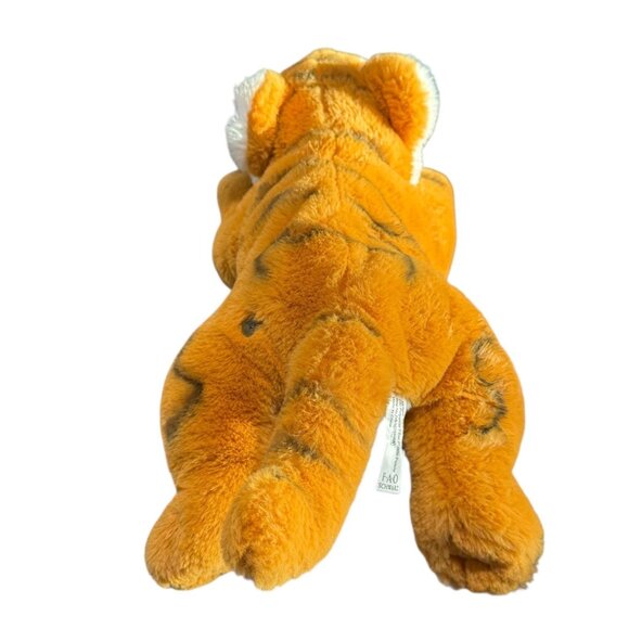 FAO Schwarz Plush Tiger Stuffed Animal Toy 17" Orange & White Soft Furry Stripes - Picture 4 of 8